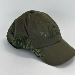 Ducks Unlimited Hat Baseball Cap Embroidered Adjustable Green DU Leader Hunting
